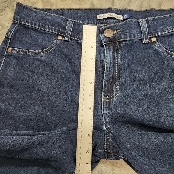 Bandolino Blu Jeans Womens 12 Blue Harper Mid Rise Crop Capri Slim Leg Stretch - Picture 10 of 13